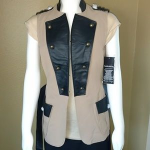 NWT Pamela McCoy Military Style Vest XXS